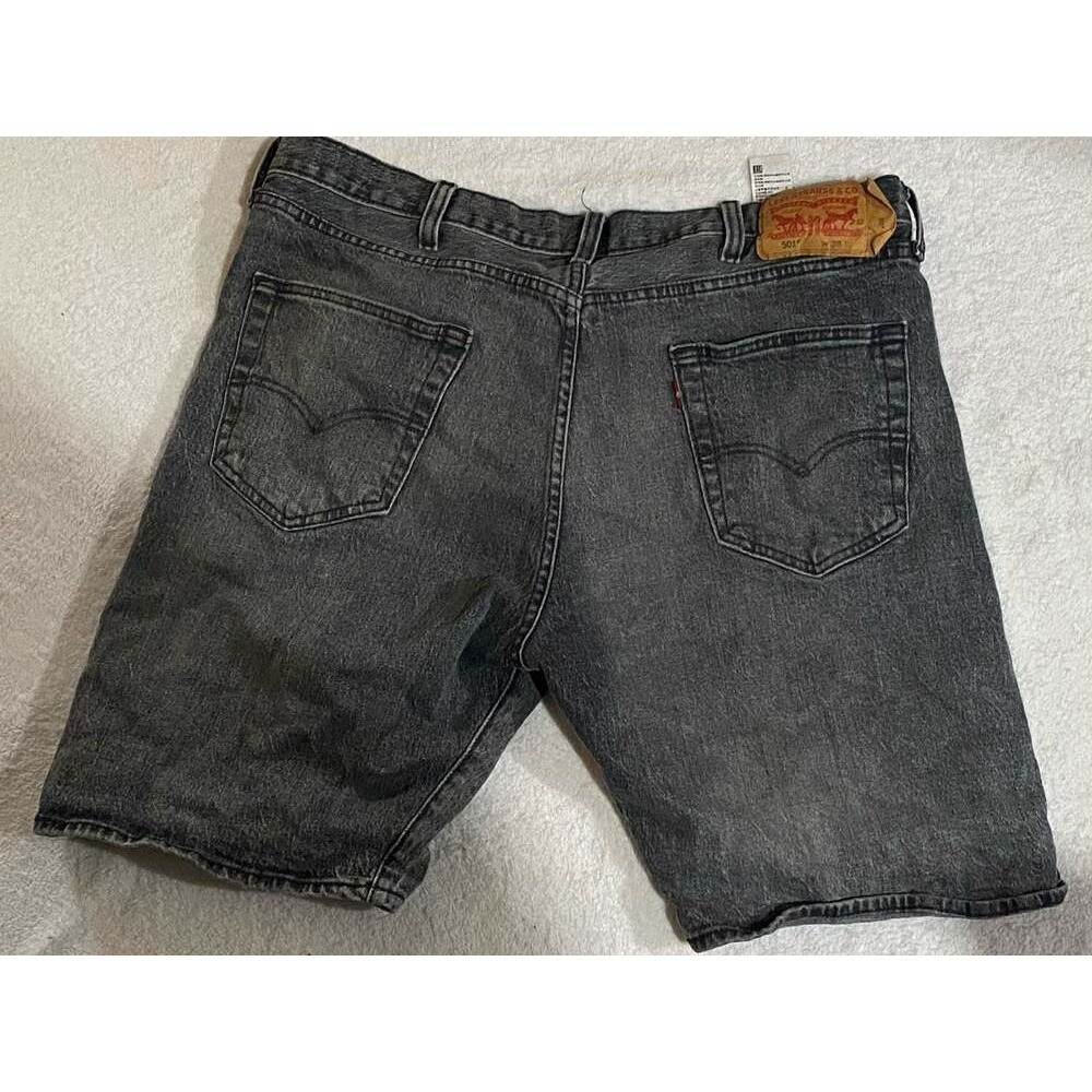 Levi's 501 Original Button Fly Denim Cutoff Shorts Grey W38
